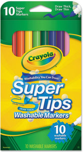 Crayola Super Tip Markers Washable 10 ea